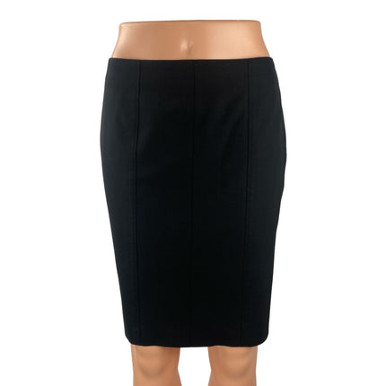 Brooks Brothers Women's Black High Rise Office Midi Straight Pencil Skirt Size 8