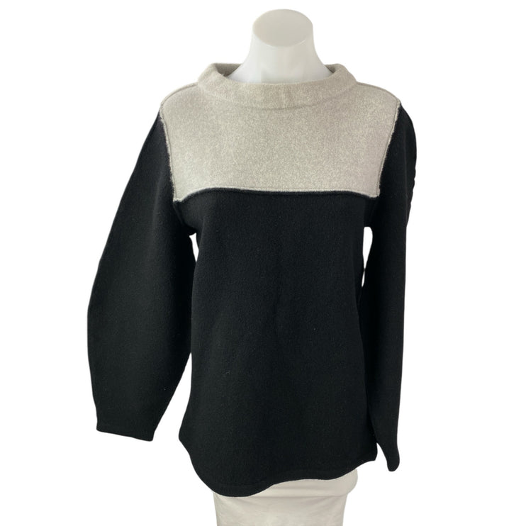 J Brand Women's Colorblock Crew Neck Long Sleeve Sweatshirt Sweater Top Size M