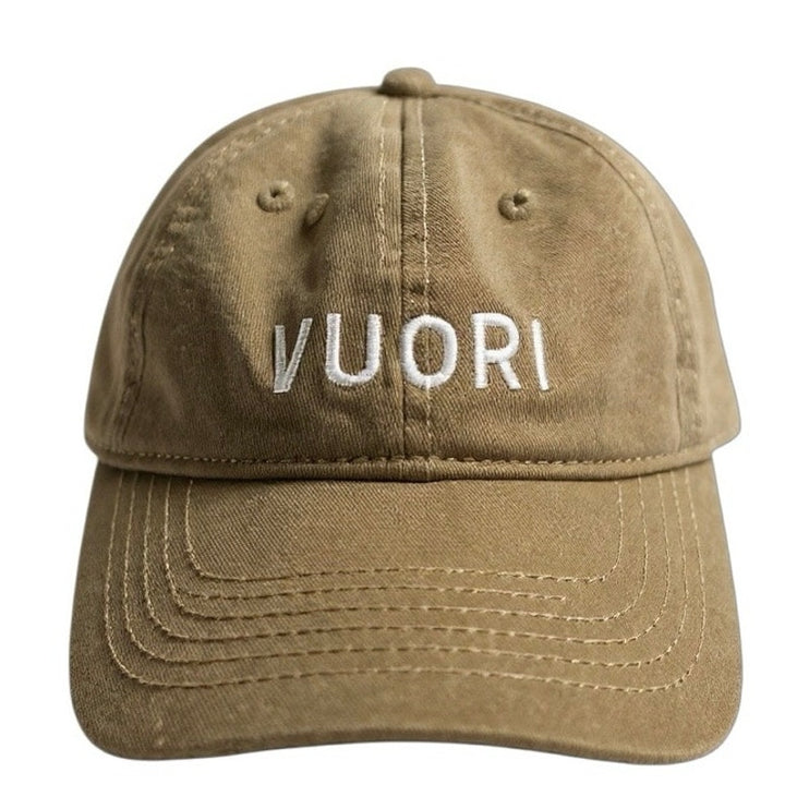 Vuori Unisex Brown Tan Embroidered Logo Adjustable Strap Basball Ball Cap Hat OS