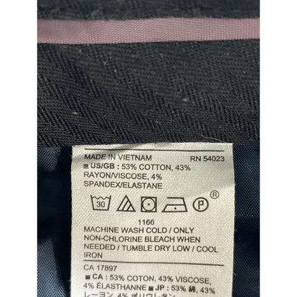 Banana Republic Women's Navy Blue Argyle Pattern Straight Trousers Pants Size 4