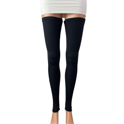 Alo Womens Black Sports Athletic Activewear Thigh High Compression Stockings M/L