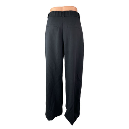 Abercrombie & Fitch Black High Rise Pleated Straight Trousers Dress Pants Size 4