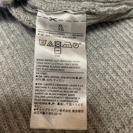Banana Republic Women's Gray Rib Knit Mock Neck Long Sleeve Sweater Top Size XL
