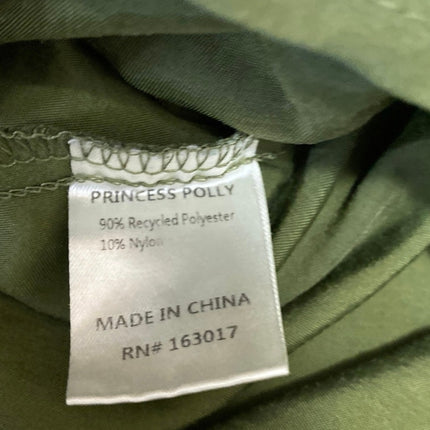Princess Polly Women's Green Sleeveless Cami Camisole Cropped Tank Top Size 6