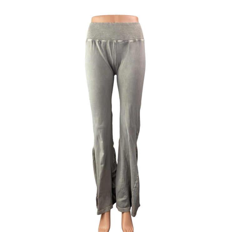 Free People FP Movement Women's Gray High Rise Flare Trousers Pants Size M/L