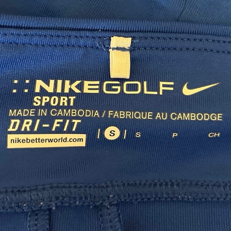 Nike Golf Blue High Waist Back Slit Tennis Athletic Straight Mini Skirt Size S