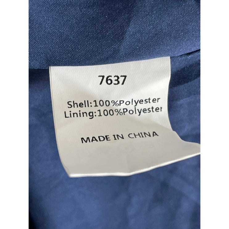 NEW Prettygarden Navy Blue Short Puff Sleeve Smocked Tiered A Line Midi Dress S