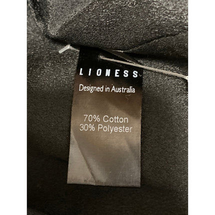 Lioness Stripe Notched Collared Long Sleeve Double Breasted Blazer Coat Jacket M