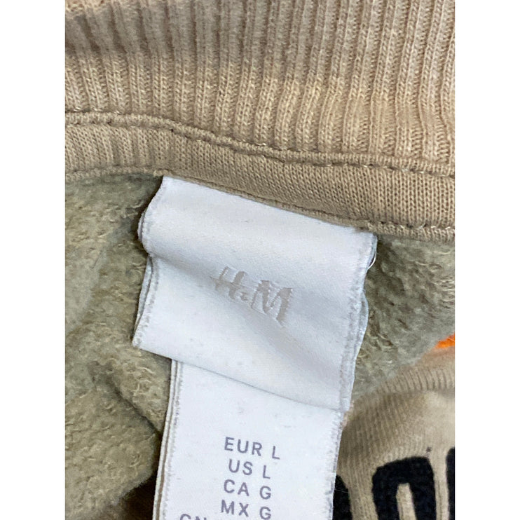 H&M Women's Olive Green Mount Raineir Long Sleeve Fleece Sweatshirt Top Size L