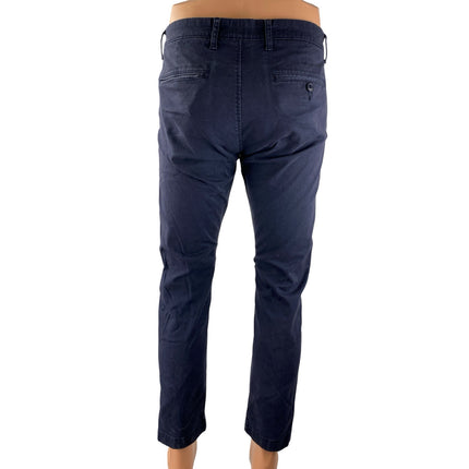 J.Crew Men's Blue Twill High Rise Straight  Khaki Chino Trouser Pants Size 31