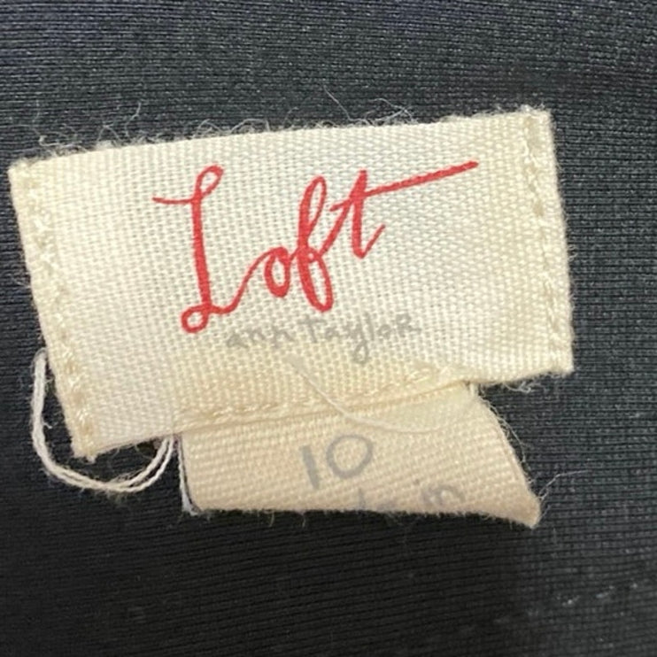 Ann Taylor LOFT Purple Floral Lace Zip Knee Length Straight Pencil Skirt Size 10