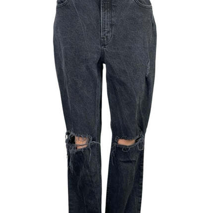 Abercrombie & Fitch The 90s Straight Ultra High Rise Distressed Denim Jeans 28