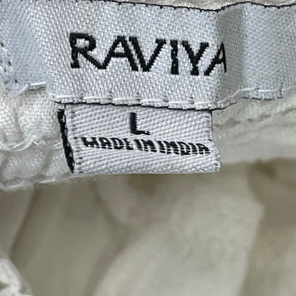 Raviya White Sleeveless V Neck Cami Camisole Tiered Mini A Line Tank Sundress L