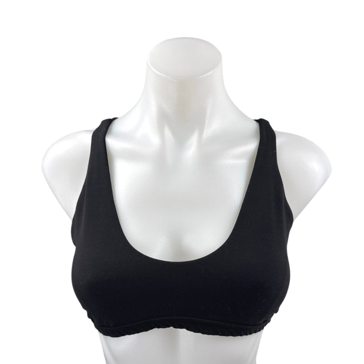 Lululemon Full Freedom Womens Black Strappy Yoga Athletic Sports Bra Crop Top 10