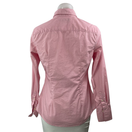 Banana Republic Riley Women's Pink Long Sleeve Button Down Shirt Top Size 2