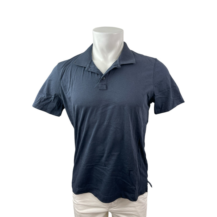 ATM Men's Blue Collared Short Sleeve Dri-Fit Classic Jersey Golf Polo Shirt Sz M