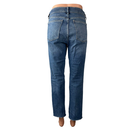 DL1961 Mara Straight Women's Blue Distressed High Waisted Denim Jeans Size 29