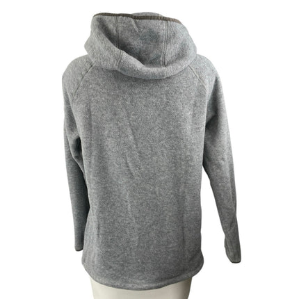 Burton Women's Gray Fleece Teddy Long Sleeve Hoodie Hooded Sweatshirt Top Size S