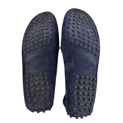 Tod's Gommino Women's Blue Suede Low Top Slip On Flats Loafers Shoes Size US 6