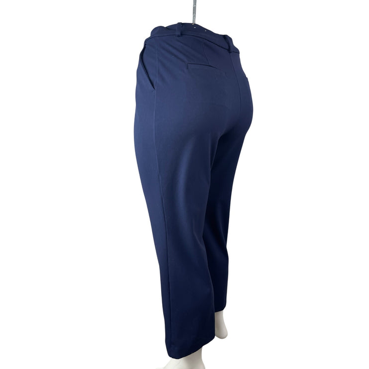 Loft Peyton Women's Blue High Rise Pleated Wide Leg Trousers Dress Pants Sz 12P