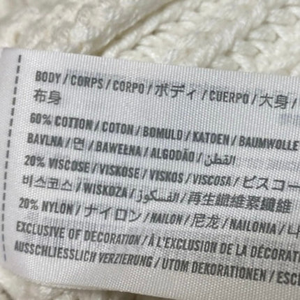 Abercrombie & Fitch Cream Striped Knit V Neck Long Sleeve Sweater Top Size XS