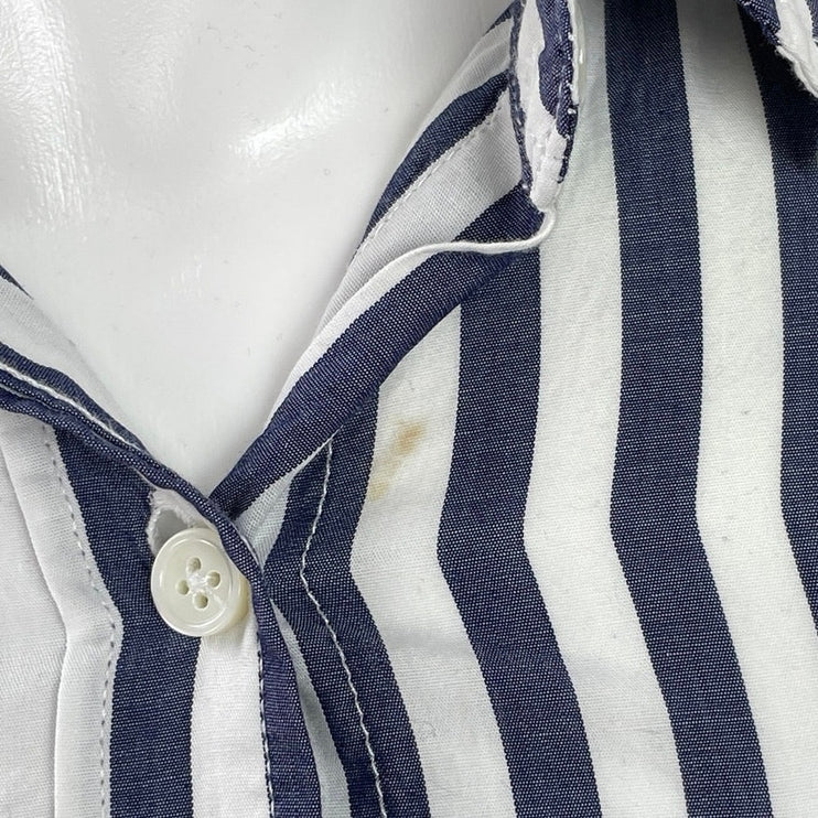 Alex Mill Men's Blue White Striped Pocket Long Sleeve Button Down Shirt Top Sz S