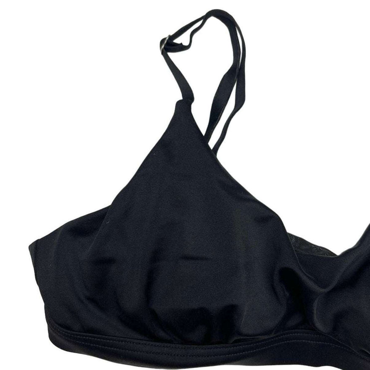 Athleta Black Adjustable Strap Scoop Neck Beachwear Swimwear Bikini Top 32 B/C