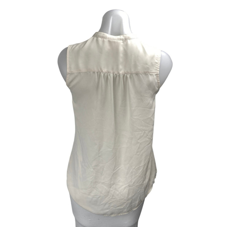 Anthropologie Maeve Marguerite Cream White Eyelet Sleeveless Tank Blouse Top 4
