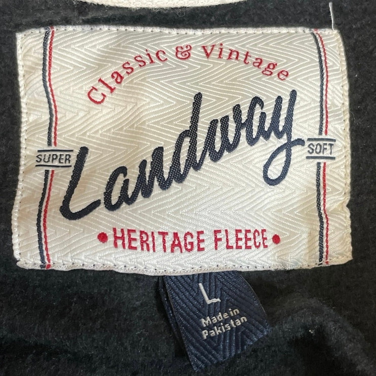 Landway Rockridge Mens Black Logo Mock Neck Long Sleeve Sweater Sweatshirt Top L