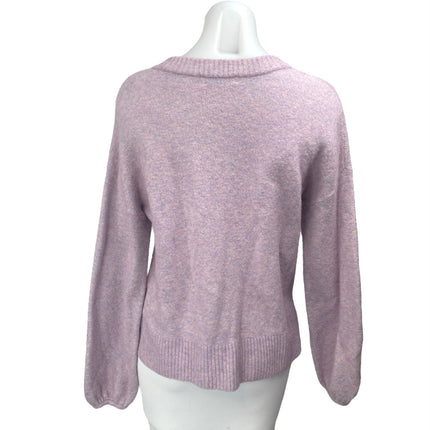 Madewell Women's Purple Wool Alpaca Knit Long Sleeve Crew Neck Sweater Top Sz S