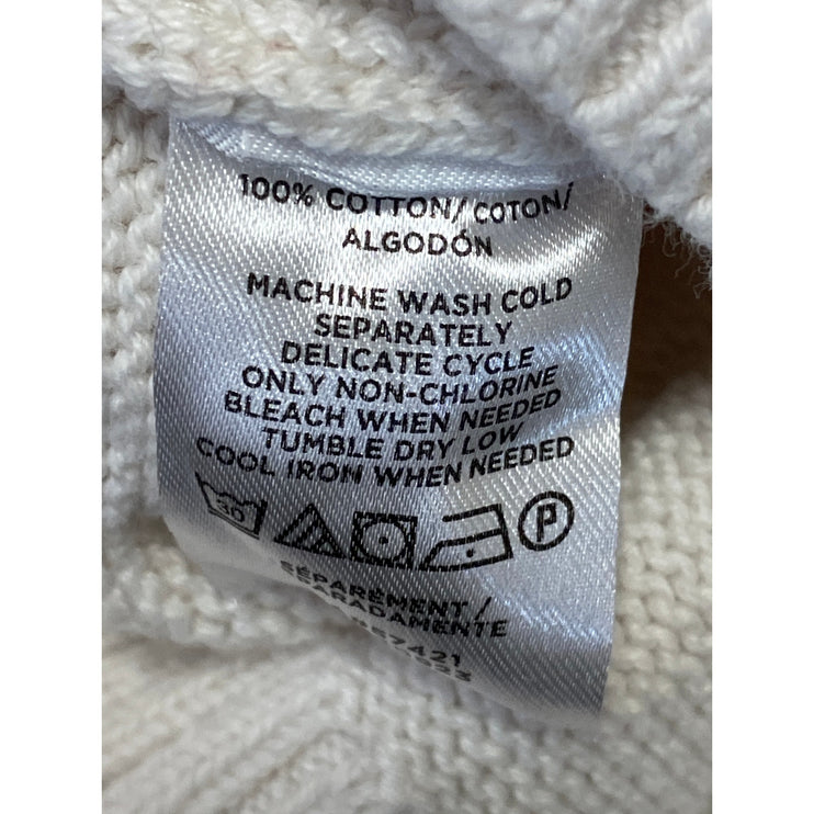 Ann Taylor LOFT White Ladybug Bateau Neck Long Sleeve Sweatshirt Sweater Top S