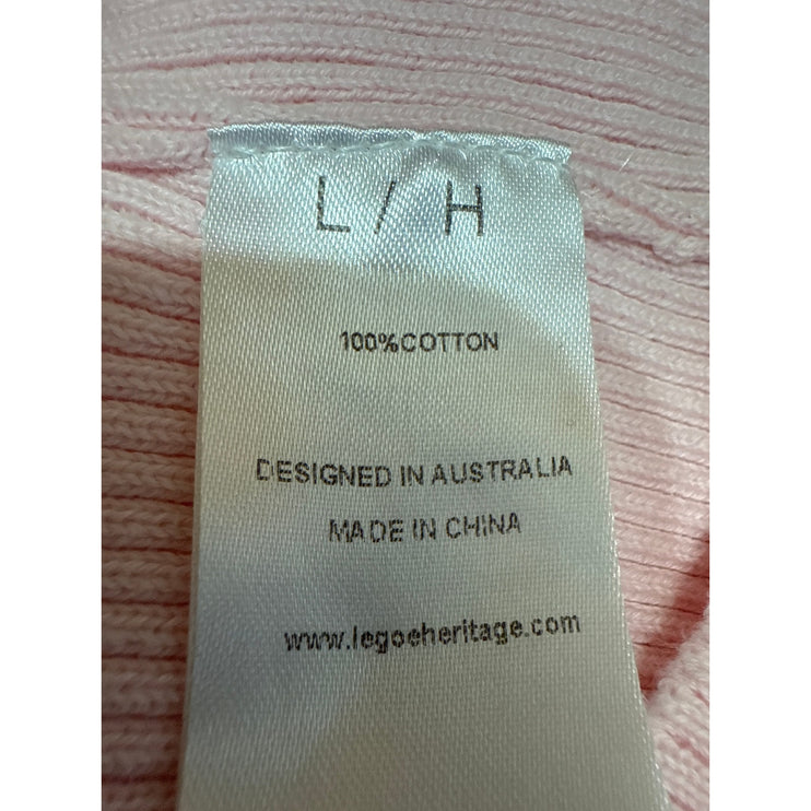 Legoe Pink Ribbed Knit Sleeveless Scoop Neck Maternity Bodycon Maxi Dress Size L