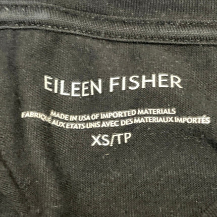 Eileen Fisher Women's Black Short Sleeve Crew Neck T Shirt Tee Mini Dress XS