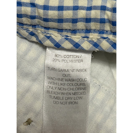 Vineyard Vines Men's Blue Plaid Gingham Bermuda Golf Chino Khaki Shorts Size 30