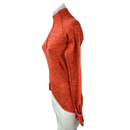 Nike Element Sphere Half Zip Womens Coral Dri Fit Long Sleeve Athletic Shirt XS