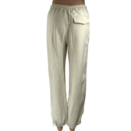 Aritzia TNA Women's Cream White High Rise Straight Leg Trousers Jogger Pants S