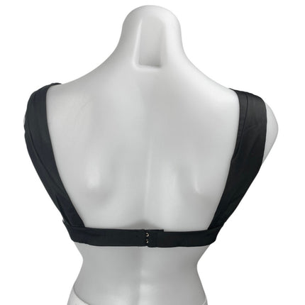 Danielle Bernstein Black Silky Satin Sleeveless Cami Bandeau Crop Tank Top Sz M