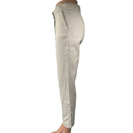 COS Women's Beige Straight Leg Career Casual Cropped Trouser Dress Pants Size 34