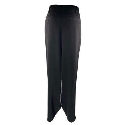 Weekend Women's Black Pleated Hign Waisted Wide Leg Trousers Dress Pants Size L
