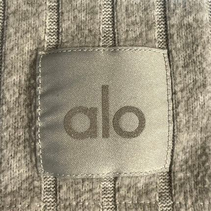 Alo Take Comfort Gray Ribbed Casual Lounge Yoga Gym Athletic Activewear Shorts S