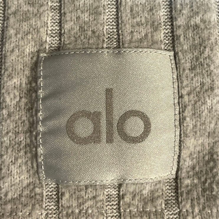 Alo Take Comfort Gray Ribbed Casual Lounge Yoga Gym Athletic Activewear Shorts S