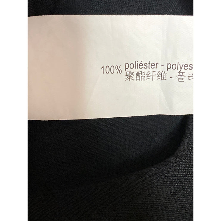 Zara Women's Black Collared Ruched Cinched Tie Long Sleeve Shirt Blouse Top Sz M