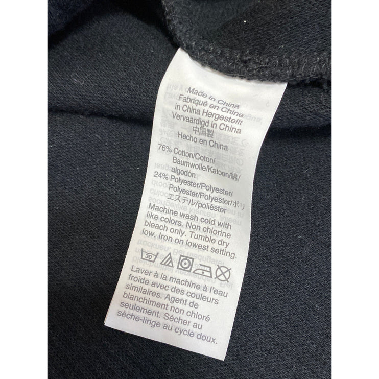 Madewell Womens Black Asymmetric Hem Rib Knit Crewneck Long Sleeve Sweater Top M