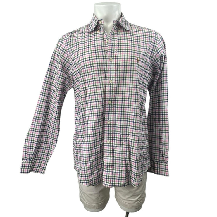 Ralph Lauren Men's Multicolor Plaid Long Sleeve Button Down Shirt Top Size L