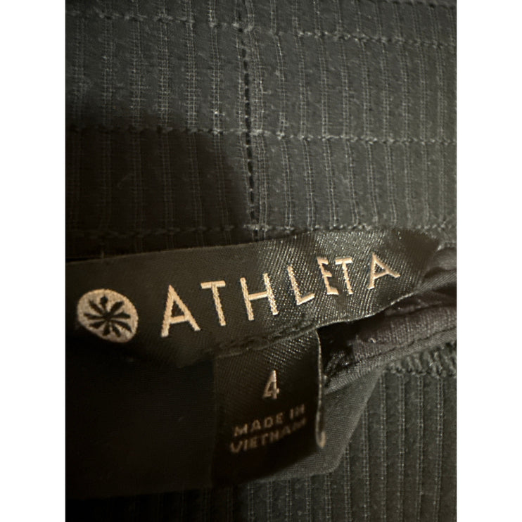 Athleta Women's Black Elastic Waist Ankle Zip Tapered Activewear Sweatpants Sz 4