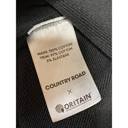 Country Road Women's Black Logo Long Sleeve Crew Neck Sweatshirt Top Size S