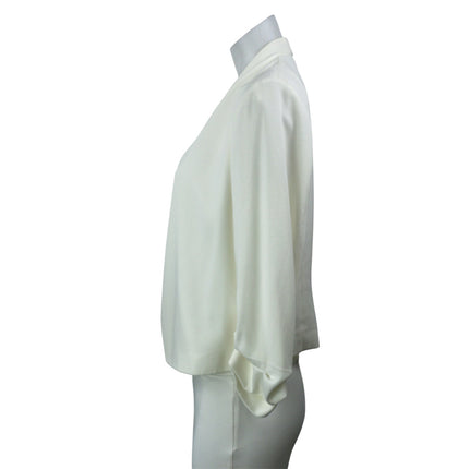 Aritzia Babaton Power Waist White Crepe Slim Fit Open Blazer Coat Jacket Size 4