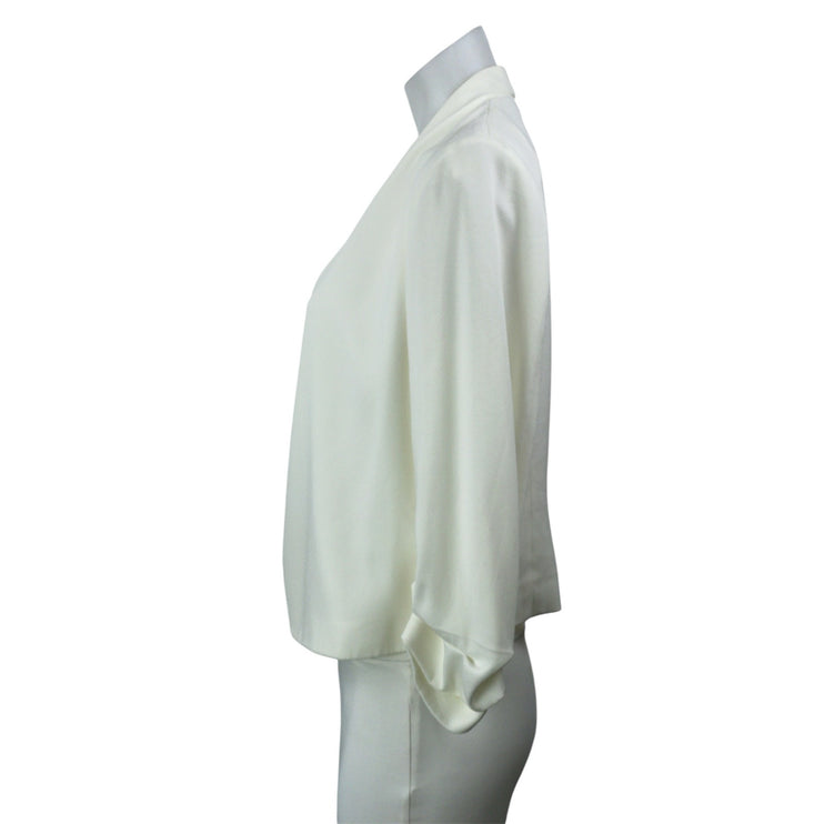 Aritzia Babaton Power Waist White Crepe Slim Fit Open Blazer Coat Jacket Size 4