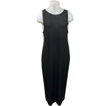 Madewell Black Sleeveless Pleated Scoop Neck Cami Tank Sheath Maxi Dress Size XL
