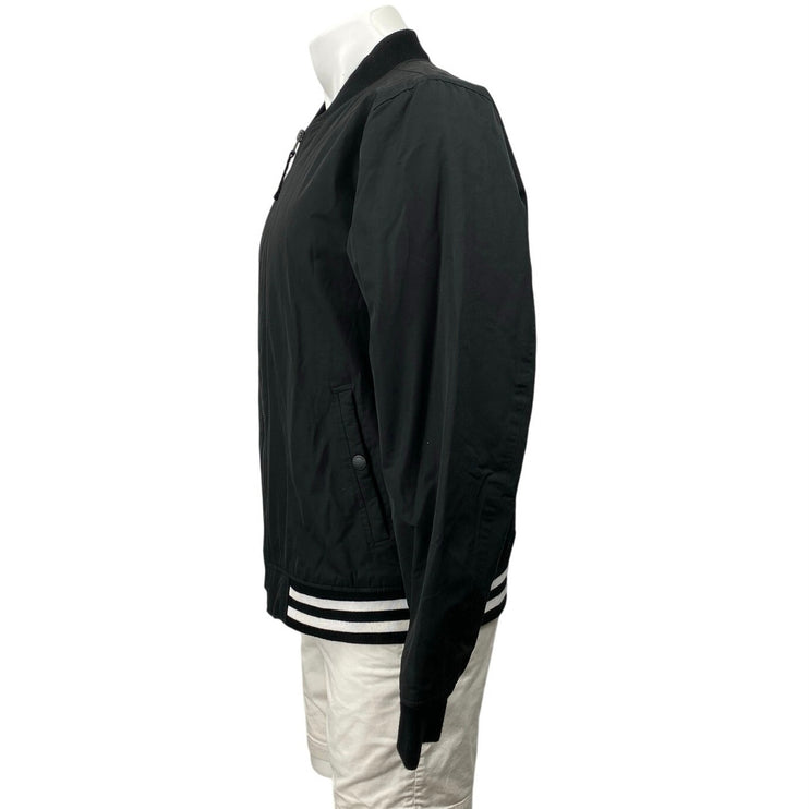 Aeropostale Men's Black Long Sleeve Full Zip Varsity Bomber Coat Jacket Size L